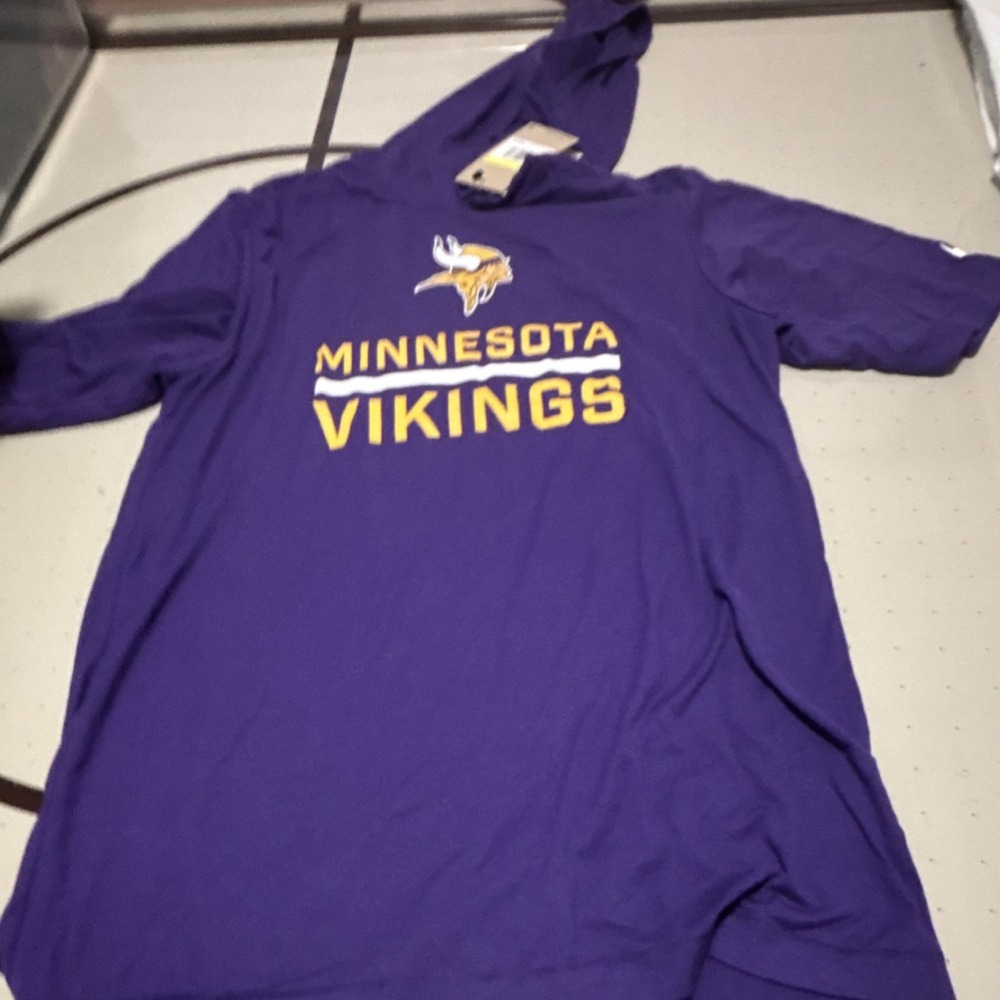 Nike Minnesota Vikings Hooded Shirt Size S Men's Purple NFL Football